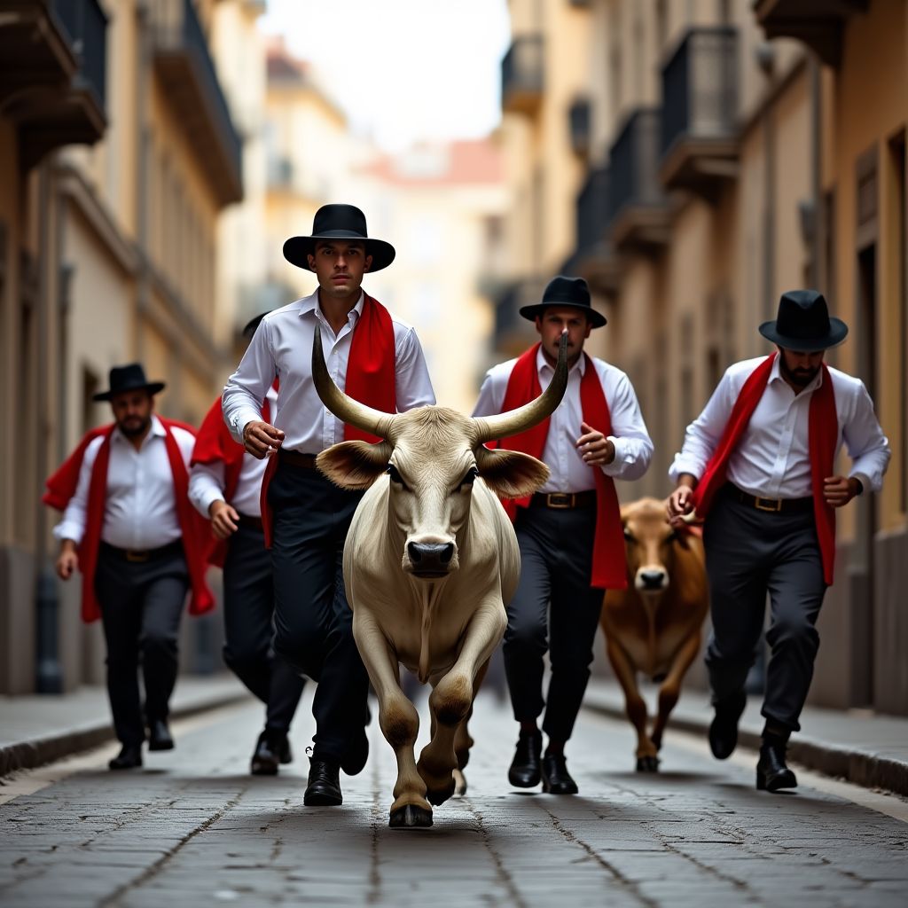 Corredores en el encierro de San Fermín